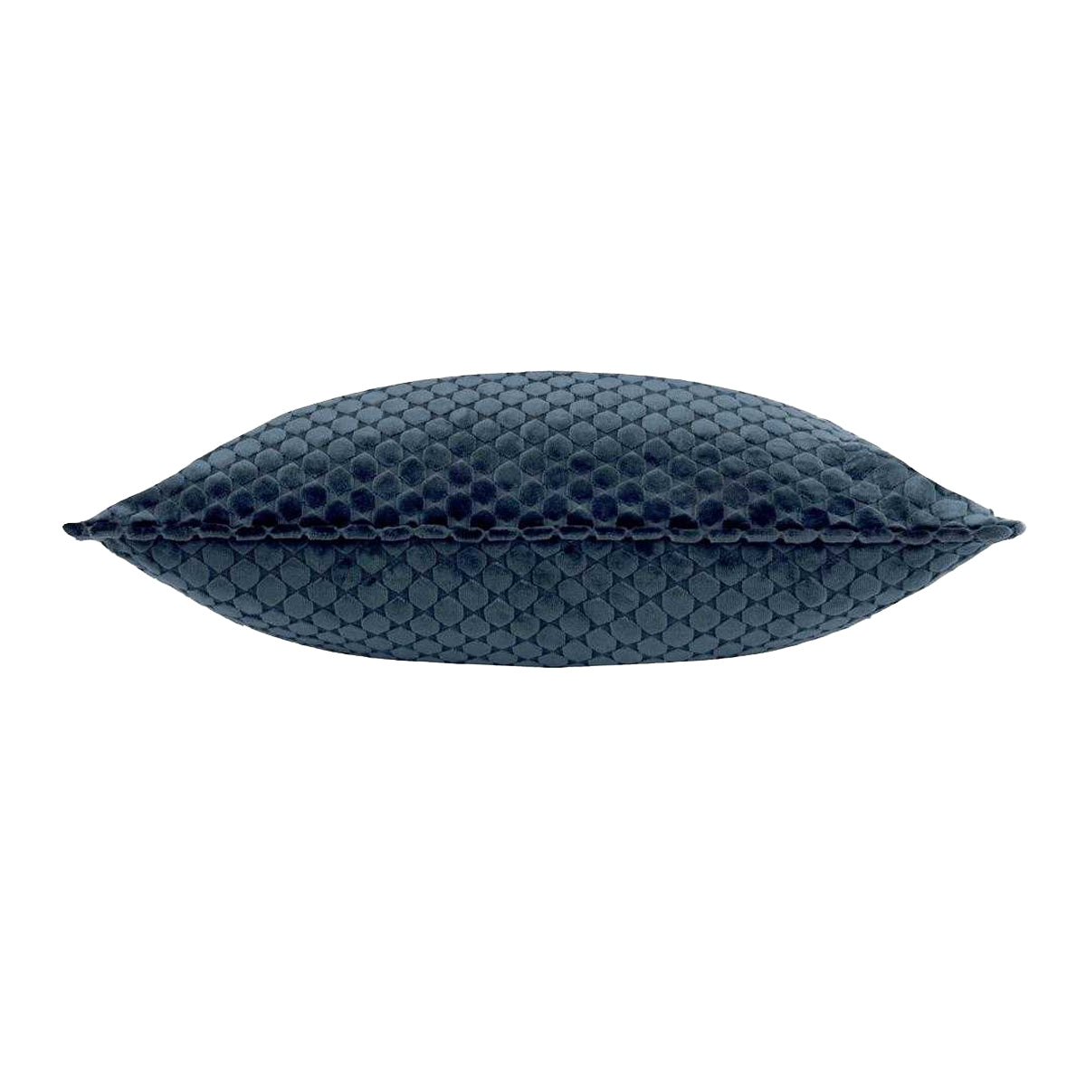 Navy - Back - Paoletti Neptune Velvet Cushion Cover
