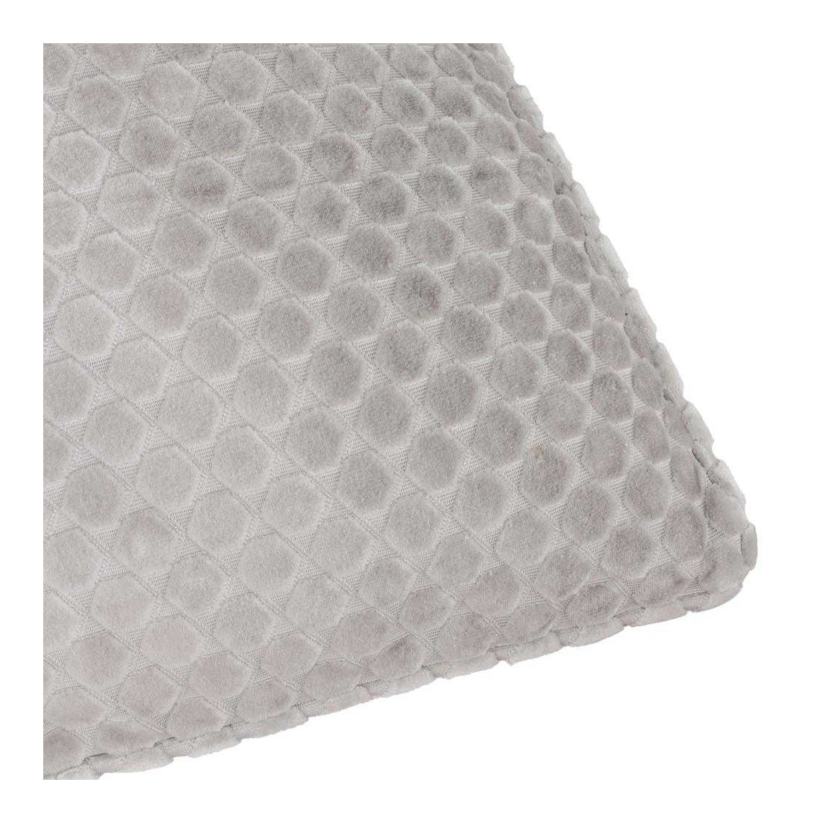 Silver - Side - Paoletti Neptune Velvet Cushion Cover