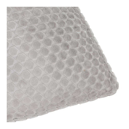 Silver - Side - Paoletti Neptune Velvet Cushion Cover