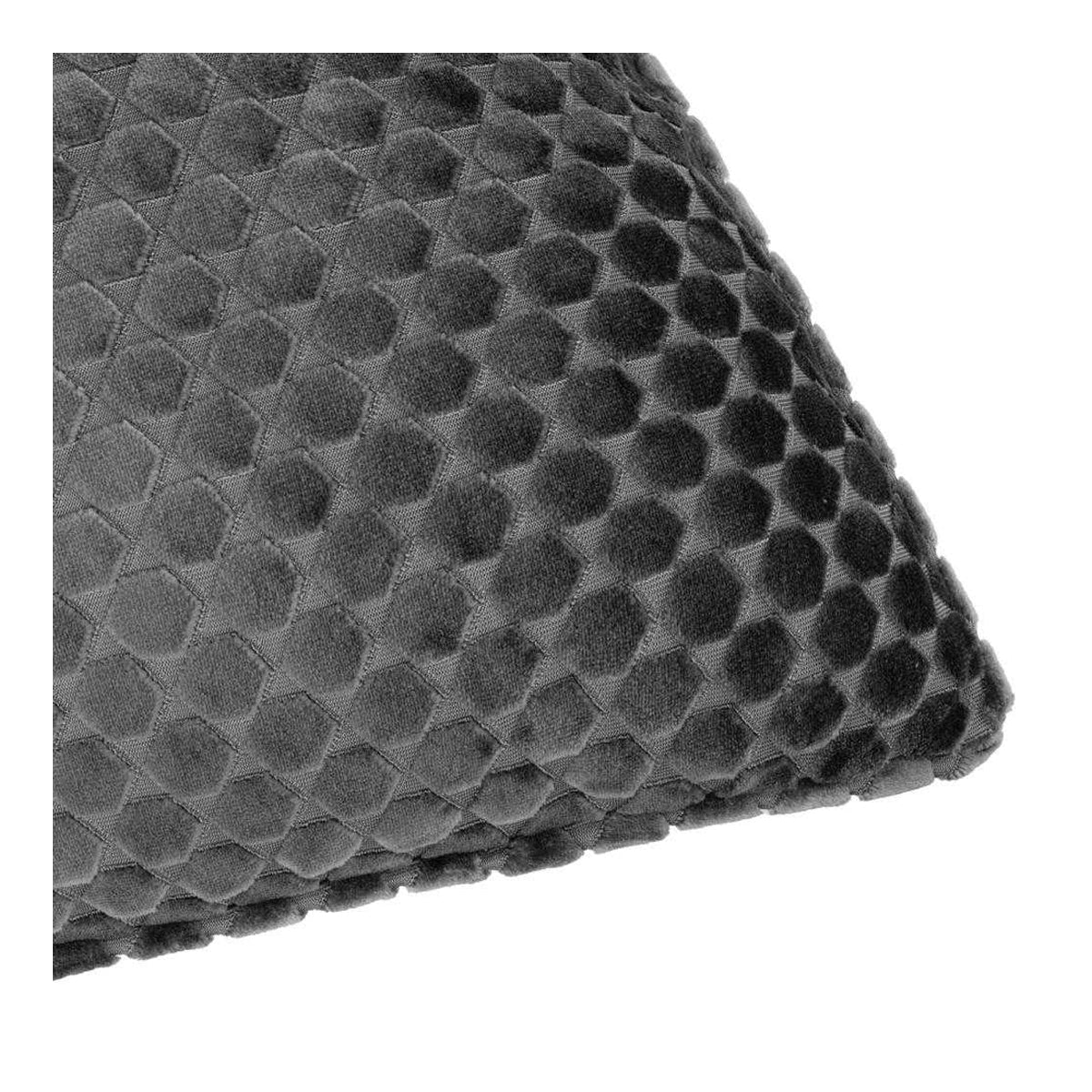 Charcoal - Side - Paoletti Neptune Velvet Cushion Cover