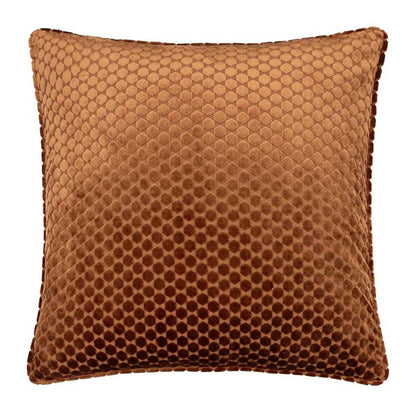 Copper - Front - Paoletti Neptune Velvet Cushion Cover