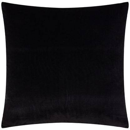 Black - Back - Paoletti Savoy Velvet Stripe Cushion Cover
