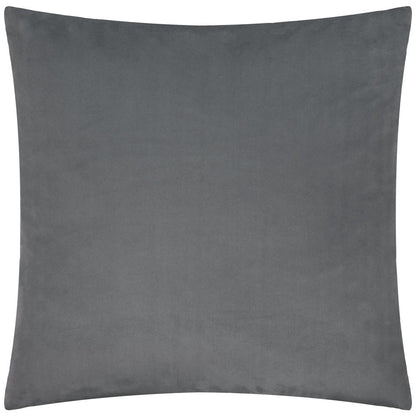 Charcoal - Back - Paoletti Savoy Velvet Stripe Cushion Cover