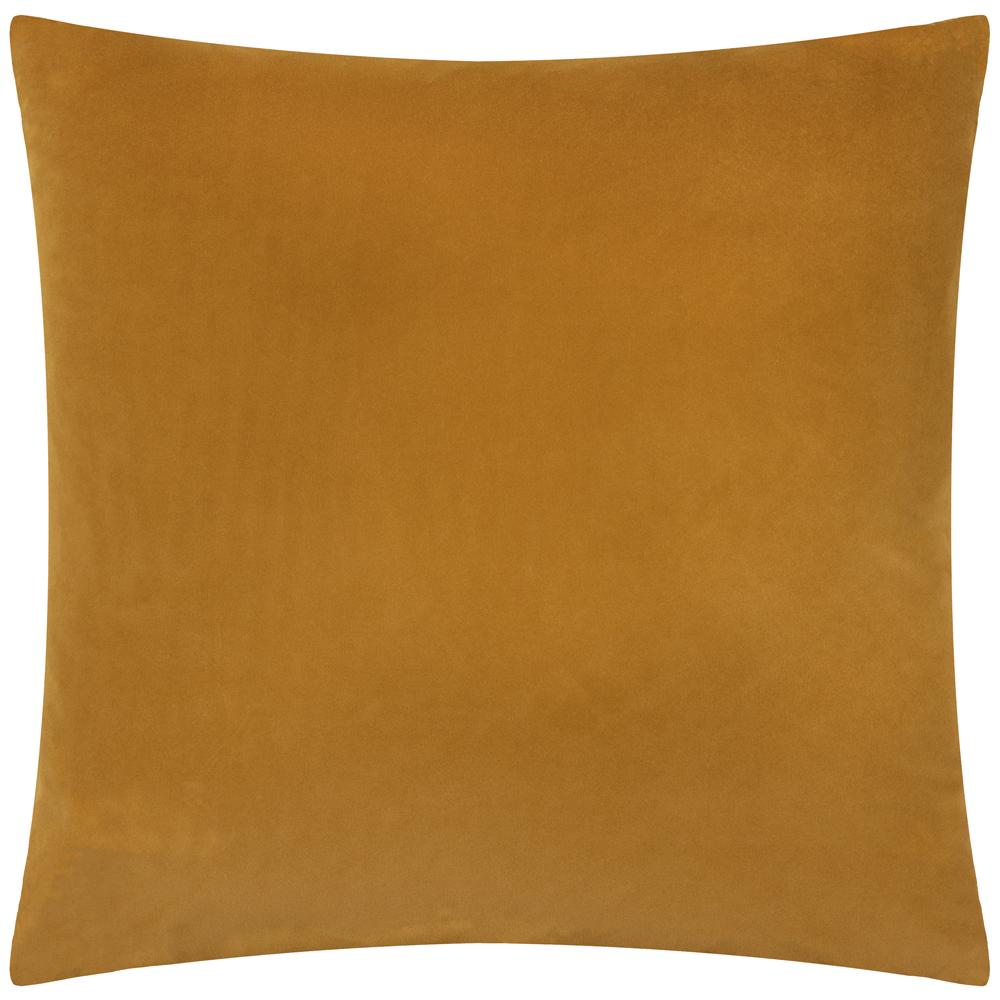 Gold - Back - Paoletti Savoy Velvet Stripe Cushion Cover