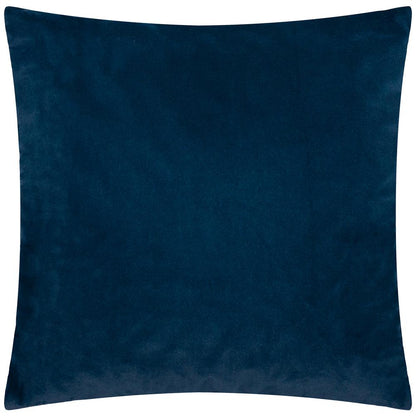 Navy - Back - Paoletti Savoy Velvet Stripe Cushion Cover