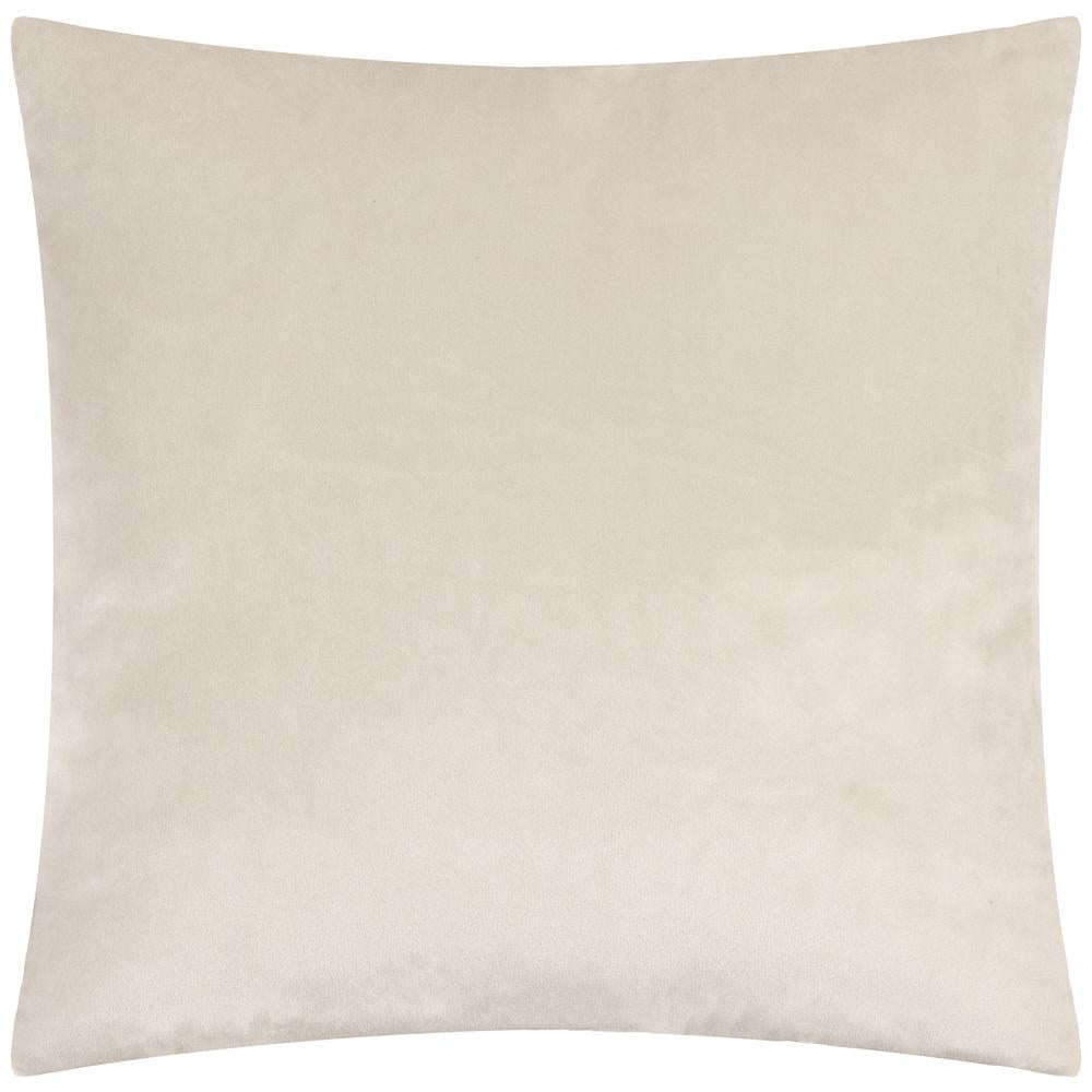 Oyster - Back - Paoletti Savoy Velvet Stripe Cushion Cover
