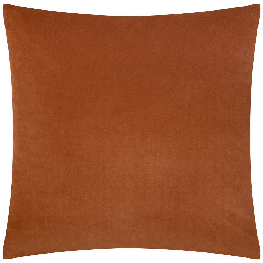 Brick - Back - Paoletti Savoy Velvet Stripe Cushion Cover