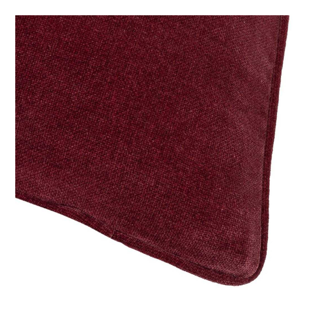 Beetroot - Side - Yard Piped Chenille Cushion Cover
