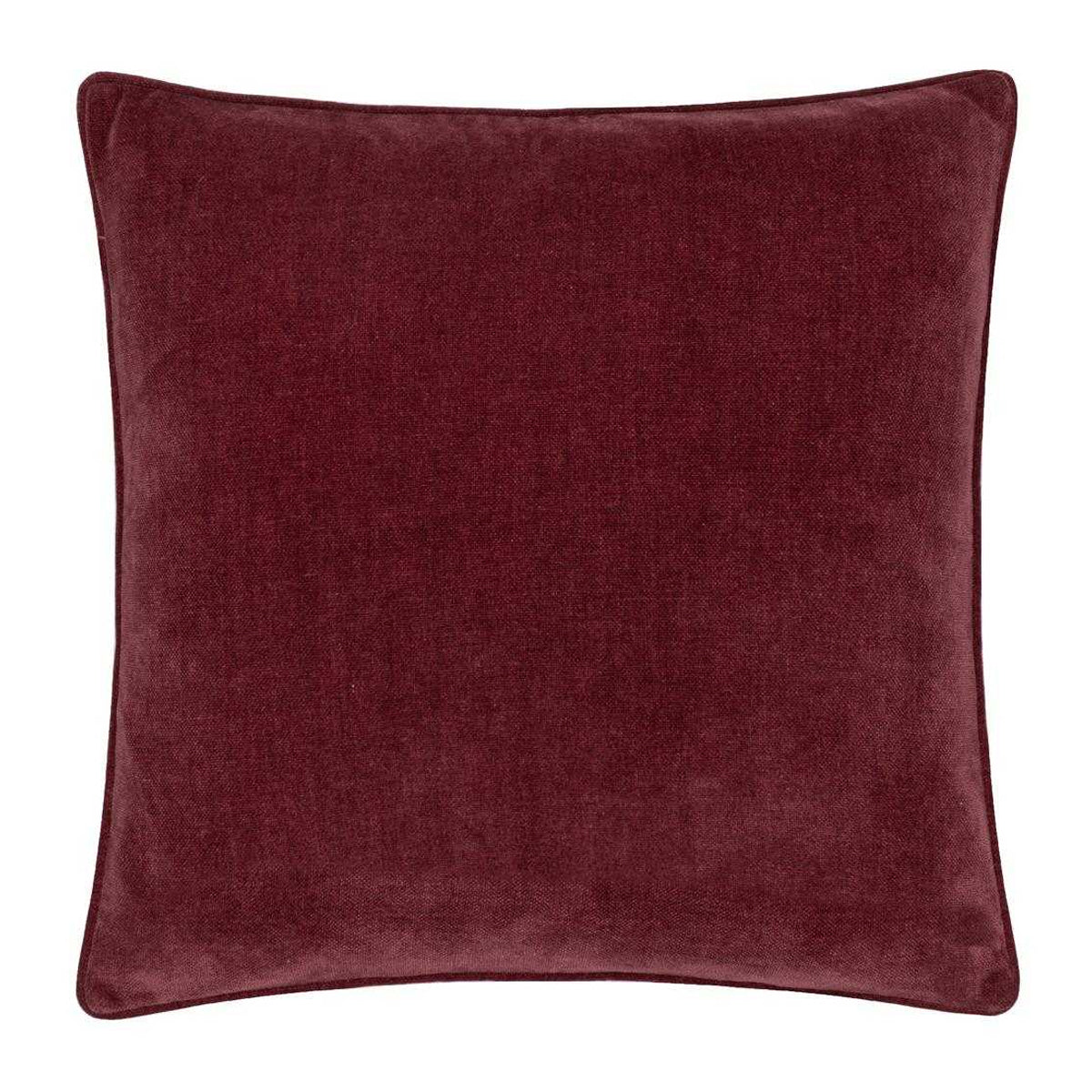 Beetroot - Front - Yard Piped Chenille Cushion Cover