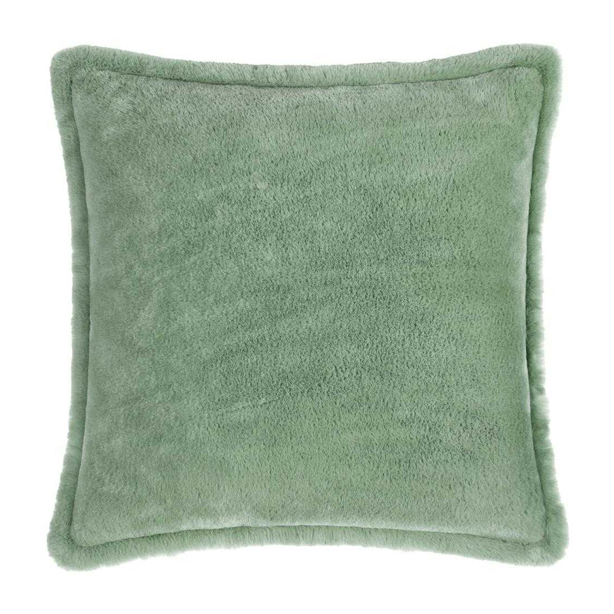 Frosted Green - Front - Furn Kallu Faux Fur Cushion Cover
