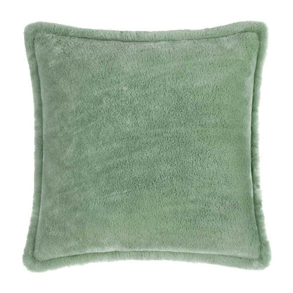 Frosted Green - Front - Furn Kallu Faux Fur Cushion Cover
