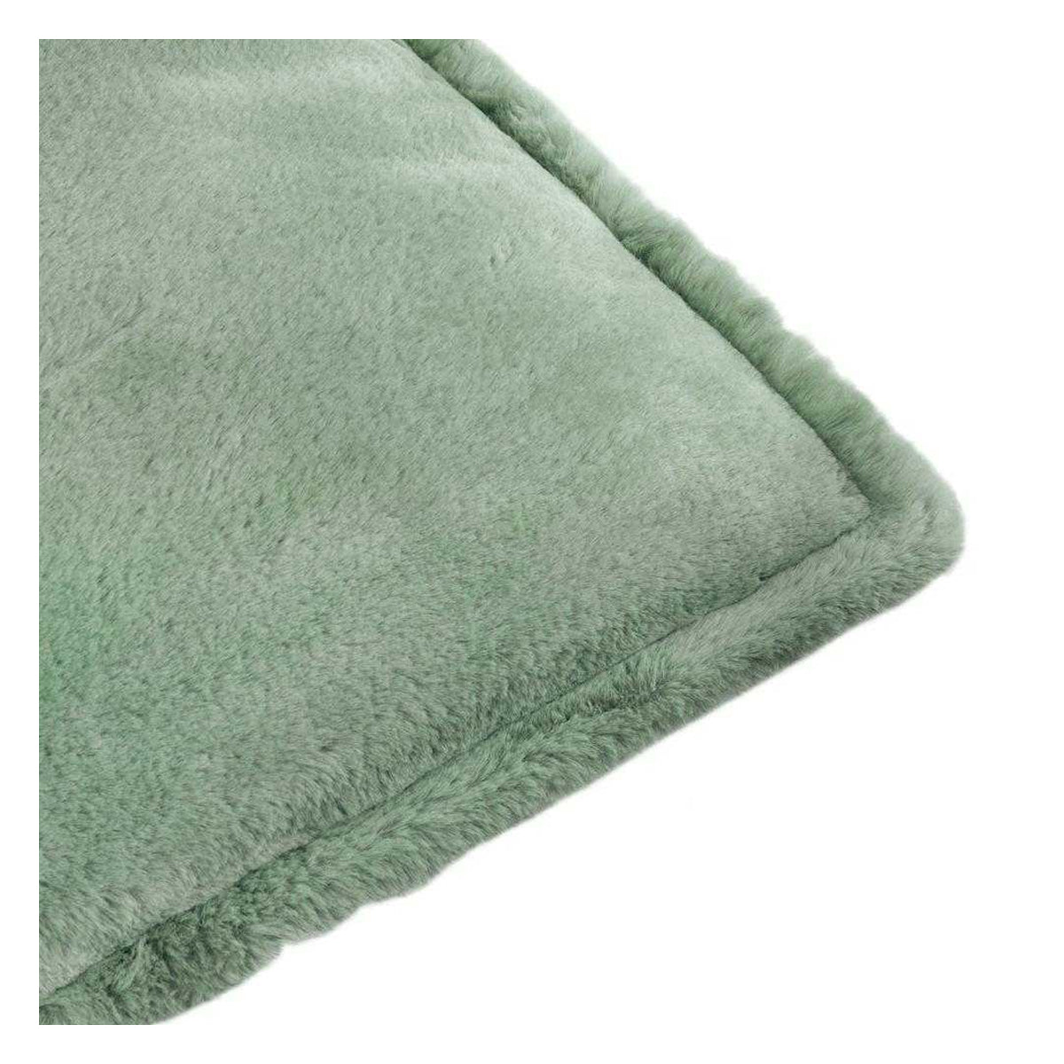 Frosted Green - Side - Furn Kallu Faux Fur Cushion Cover