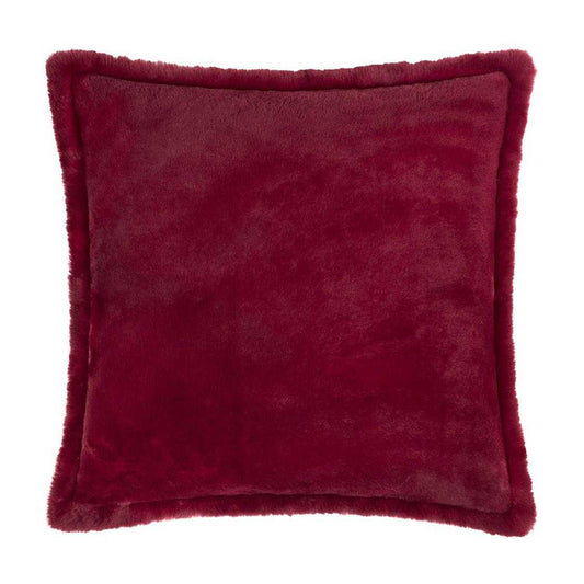 Berry - Front - Furn Kallu Faux Fur Cushion Cover