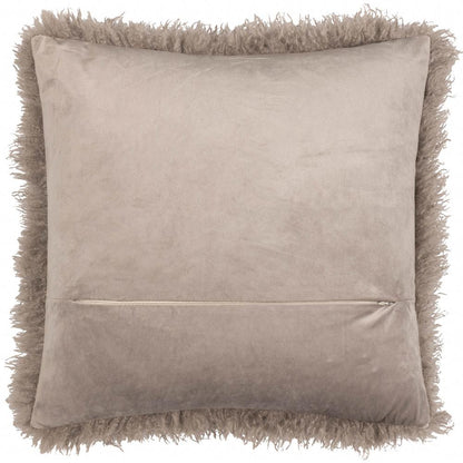 Mocha - Back - Furn Rowan Faux Fur Cushion Cover
