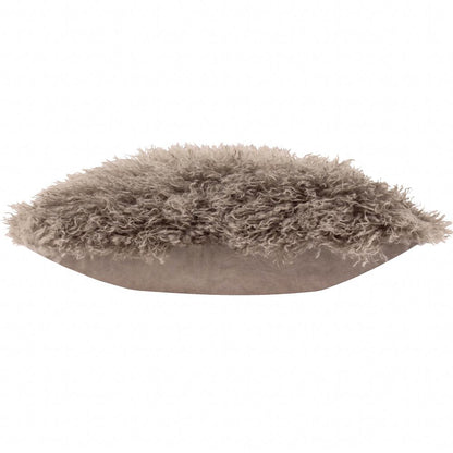 Mocha - Side - Furn Rowan Faux Fur Cushion Cover