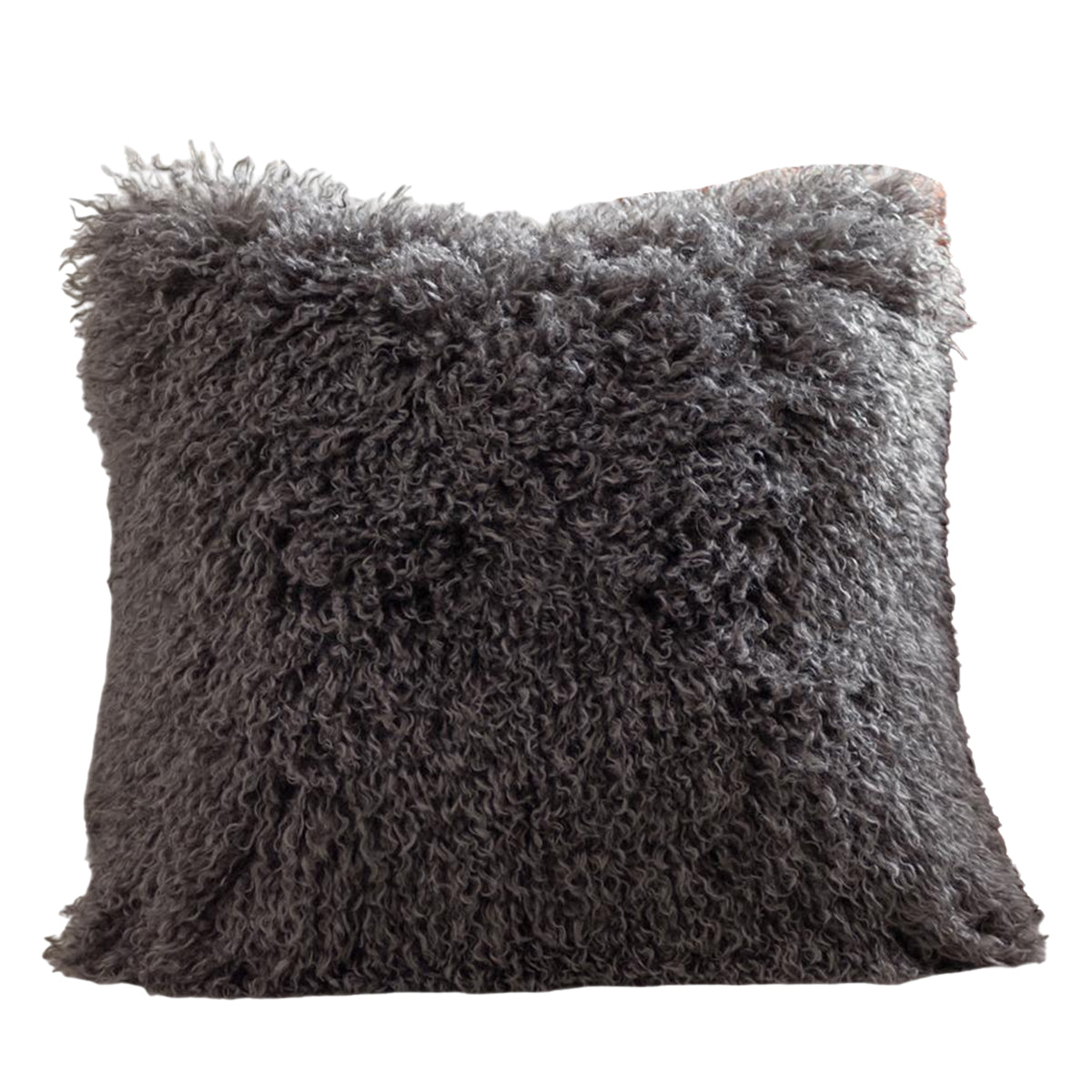 Grey - Front - Furn Rowan Faux Fur Cushion Cover