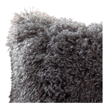 Grey - Back - Furn Rowan Faux Fur Cushion Cover