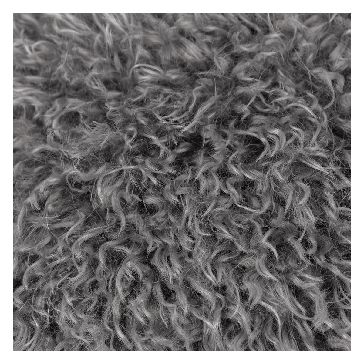 Grey - Side - Furn Rowan Faux Fur Cushion Cover