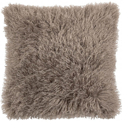 Mocha - Front - Furn Rowan Faux Fur Cushion Cover