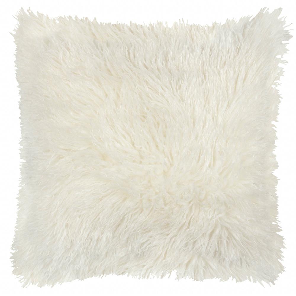 Ecru - Front - Furn Rowan Faux Fur Cushion Cover