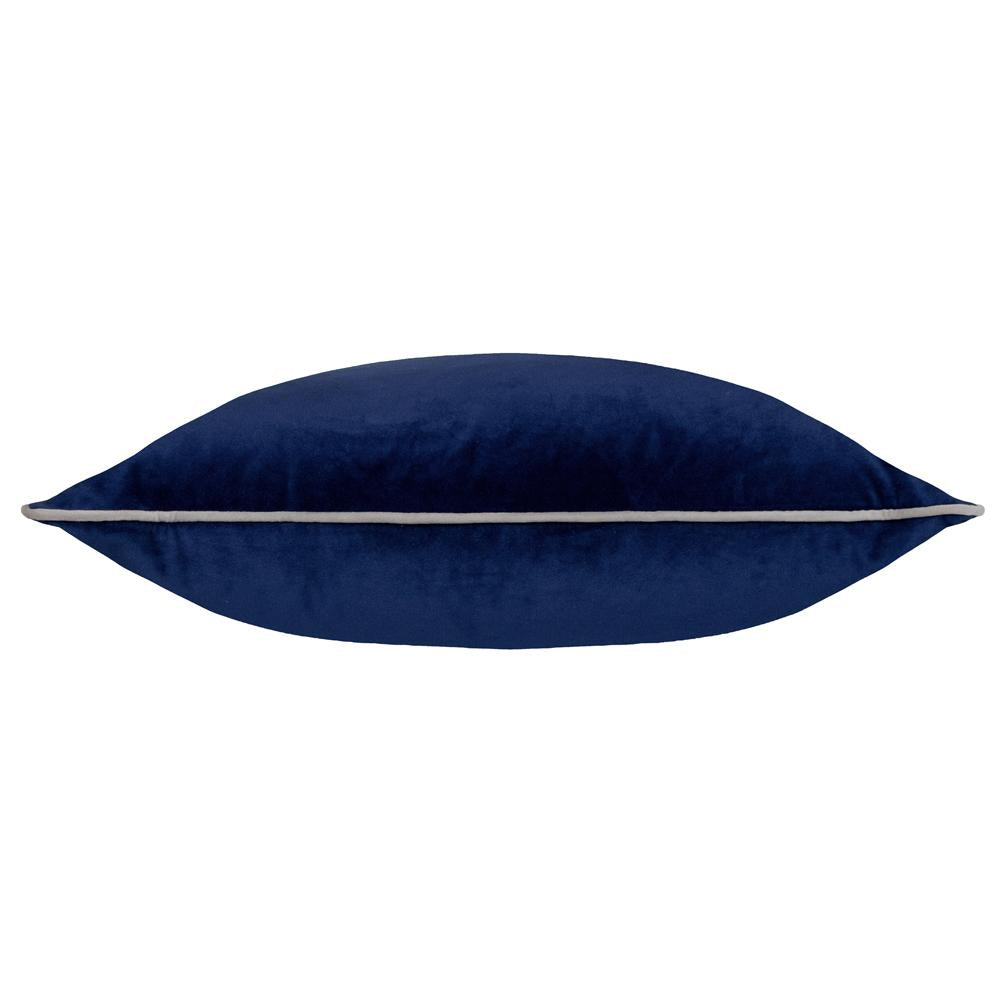 Navy-Silver - Back - Furn Meridian Velvet Cushion Cover