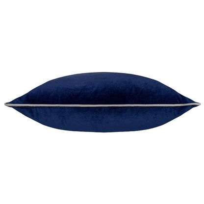 Navy-Silver - Back - Furn Meridian Velvet Cushion Cover
