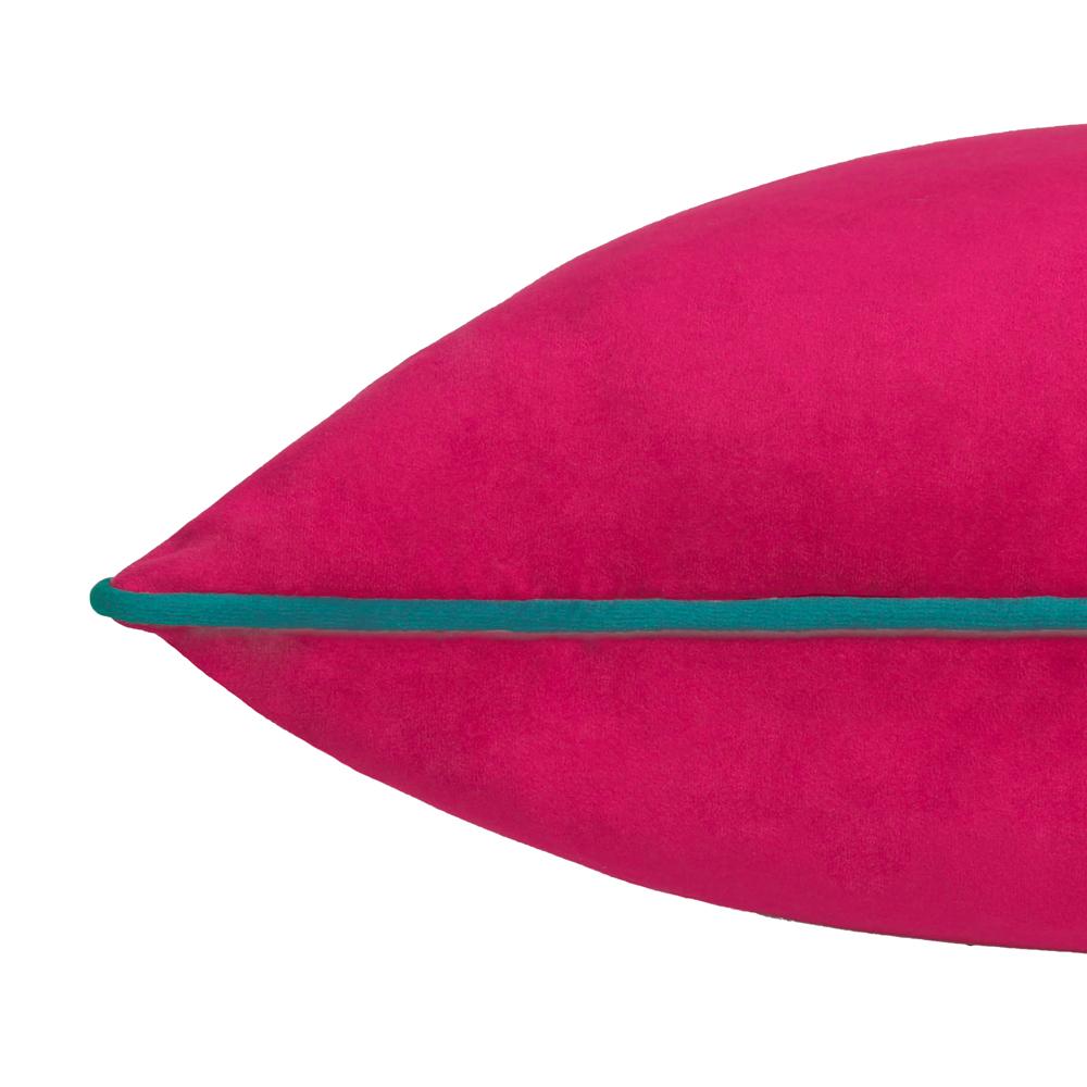 Raspberry-Teal - Side - Furn Meridian Velvet Cushion Cover