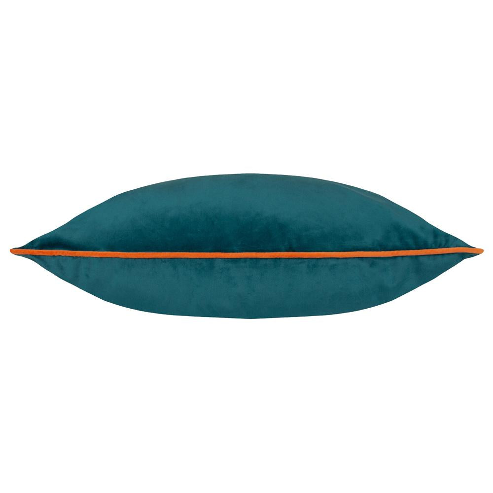 Teal-Orange Tiger - Back - Furn Meridian Velvet Cushion Cover