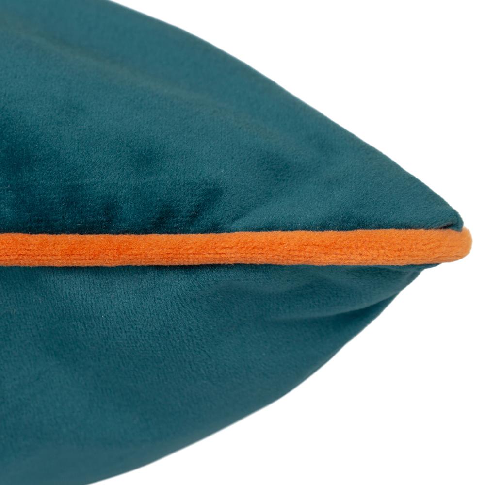 Teal-Orange Tiger - Side - Furn Meridian Velvet Cushion Cover