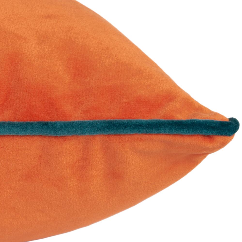 Orange Tiger-Teal - Side - Furn Meridian Velvet Cushion Cover