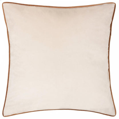 Ecru-Ginger - Front - Furn Meridian Velvet Cushion Cover