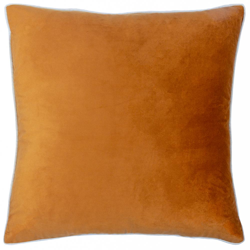 Ginger-Ecru - Front - Furn Meridian Velvet Cushion Cover