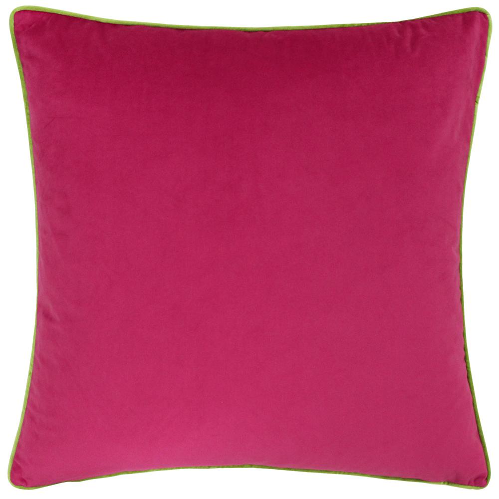 Hot Pink-Lime - Front - Furn Meridian Velvet Cushion Cover