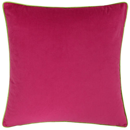 Hot Pink-Lime - Front - Furn Meridian Velvet Cushion Cover