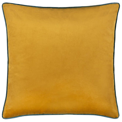 Ochre-Teal - Front - Furn Meridian Velvet Cushion Cover