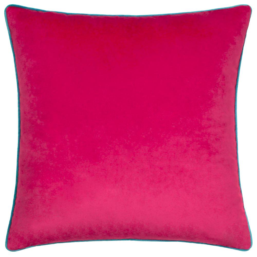 Raspberry-Teal - Front - Furn Meridian Velvet Cushion Cover