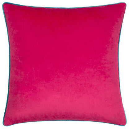 Raspberry-Teal - Front - Furn Meridian Velvet Cushion Cover