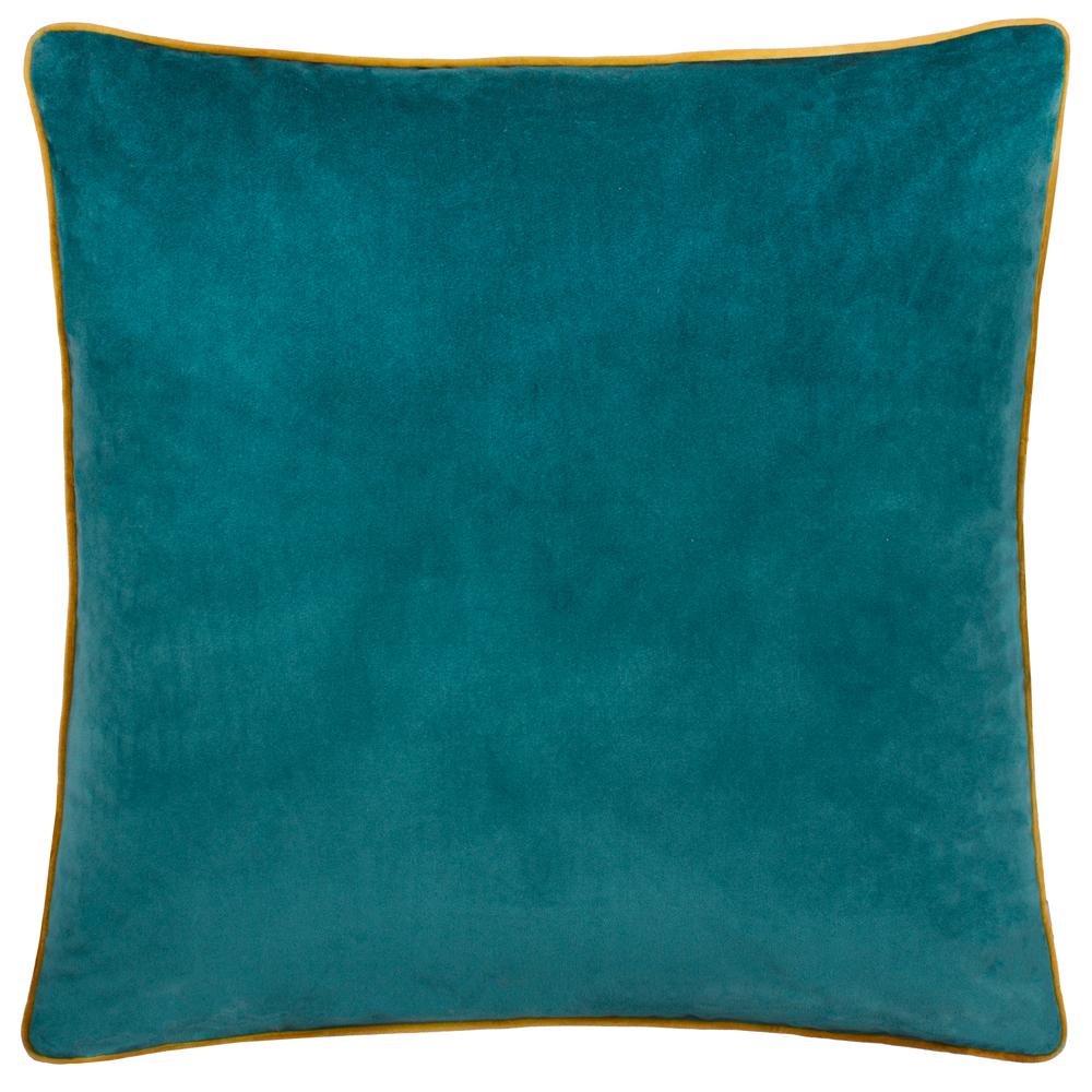 Teal-Ocher - Front - Furn Meridian Velvet Cushion Cover
