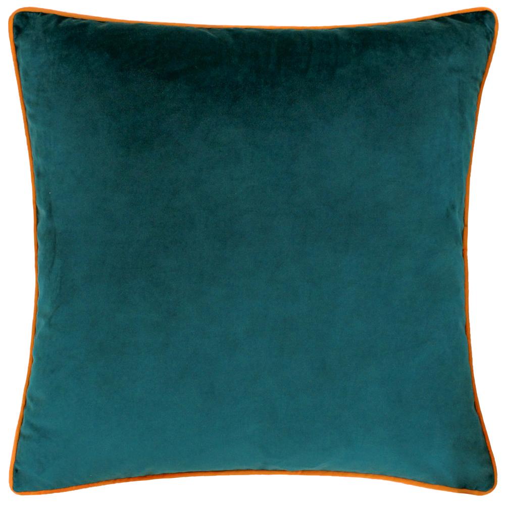 Teal-Orange Tiger - Front - Furn Meridian Velvet Cushion Cover