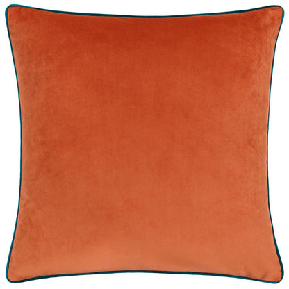 Orange Tiger-Teal - Front - Furn Meridian Velvet Cushion Cover