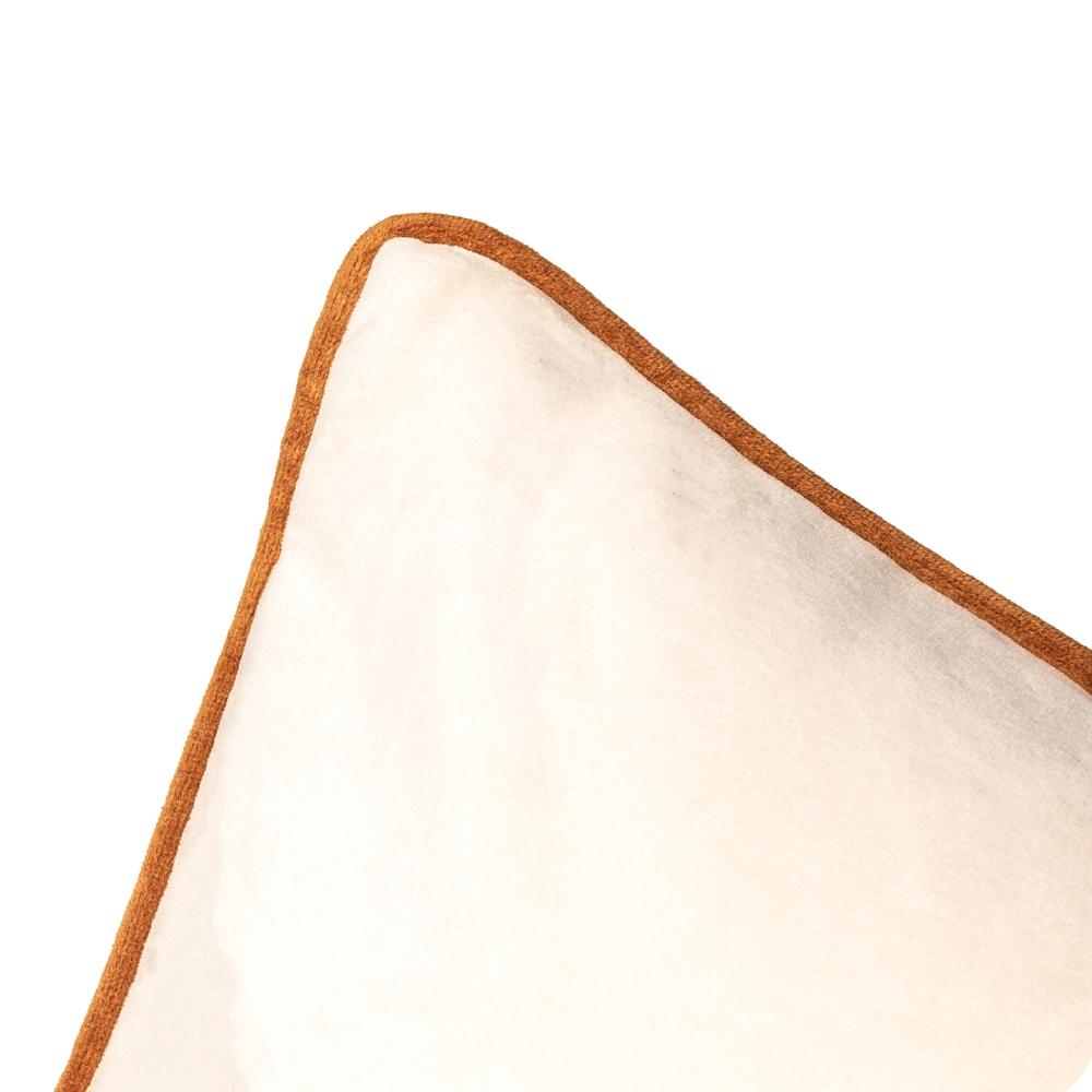 Ecru-Ginger - Side - Furn Meridian Velvet Cushion Cover