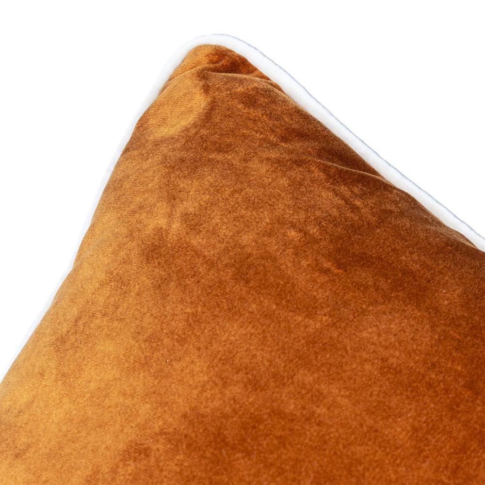 Ginger-Ecru - Side - Furn Meridian Velvet Cushion Cover