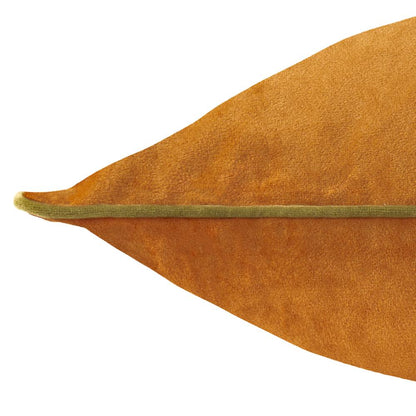 Ginger-Olive - Close up - Furn Meridian Velvet Cushion Cover