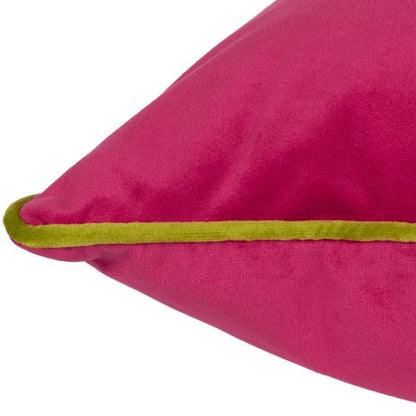 Hot Pink-Lime - Side - Furn Meridian Velvet Cushion Cover