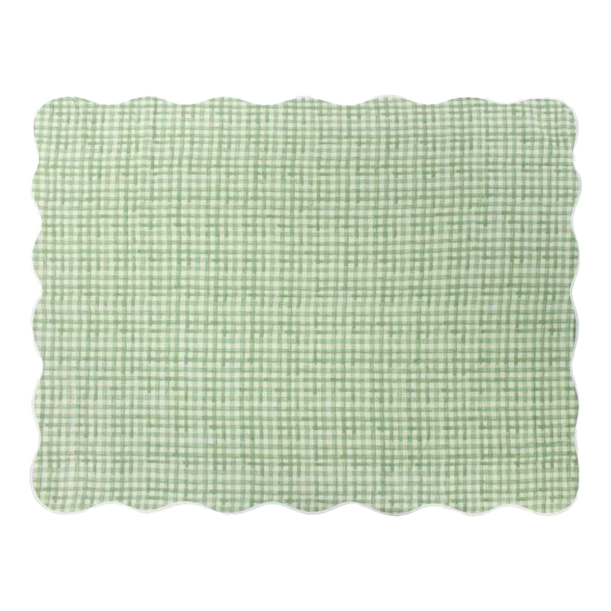 Sage - Front - Furn Quilted Scalloped Bedspread