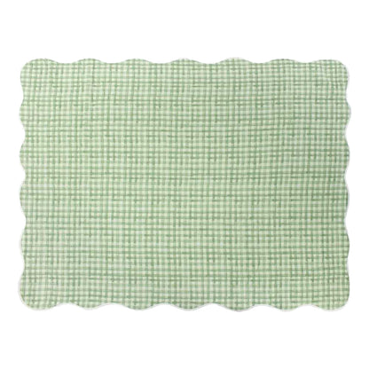 Sage - Front - Furn Quilted Scalloped Bedspread