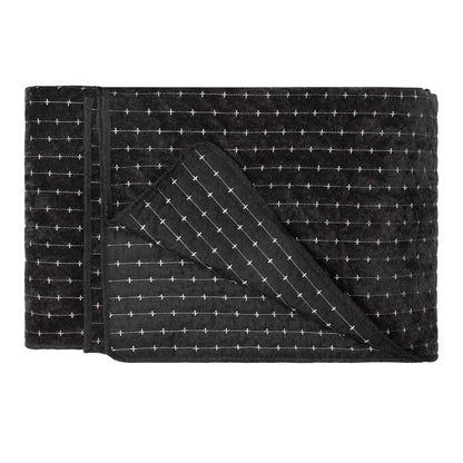 Black - Back - Paoletti Henley Pin-cord Bedspread