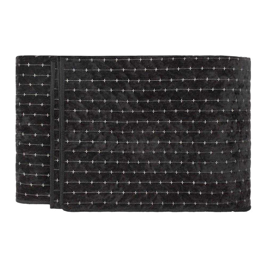 Black - Front - Paoletti Henley Pin-cord Bedspread