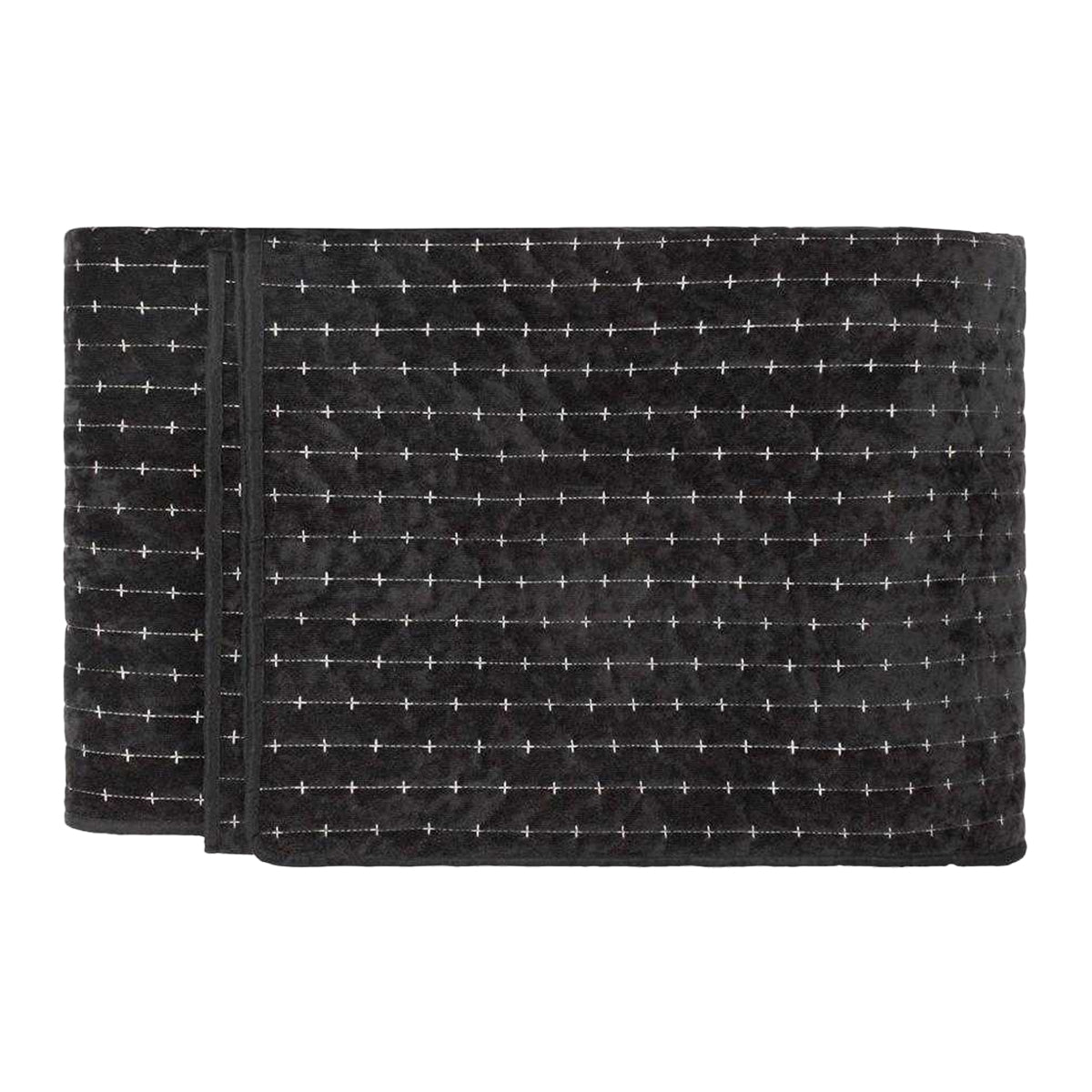 Black - Front - Paoletti Henley Pin-cord Bedspread