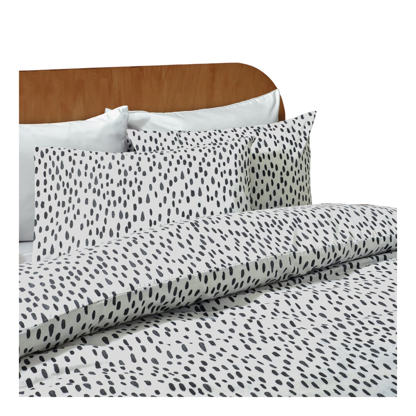 Multicoloured - Back - Furn Reversible Dotted Duvet Cover Set